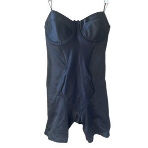 Miraclesuit 36C Women’s Black Bodysuit Extra-firm Strapless Shapewear 5” Shorts